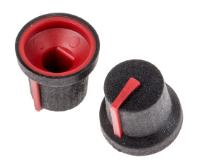 Pokrętło potencjometru oś: 6mm średnica: 16.8mm Kształt D Czarny RS PRO