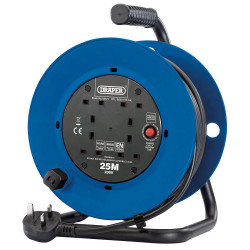 Draper 02121 230V Four Socket Industrial Cable Reel (25m)