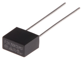 Bezpiecznik nieresetowalny 2A 250V RS PRO F Termoplastyczne 35 A przy 250 V AC rozstaw 5.08mm