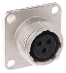Złącze wielostykowe przemysłowe 3-pinowe, panelowe Gniazdo Hirose