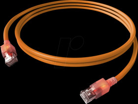 CS1OOADAD0010 Cat.6a LED patch cable, DualBoot, S/FTP, orange, 1 m