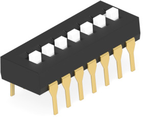DIP switche, Off-On, 7 pole, straight, 1 A/5 VDC, 1825057-6