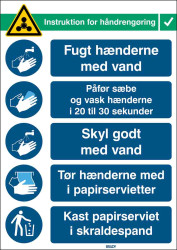 Karta naścienna dot. bezpieczeństwa, Polipropylen B-7527, Duński Brady