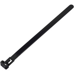 TRU COMPONENTS TC-13340648 Cable tie Black Releasable 150 mm 7.6 mm 100 pcs