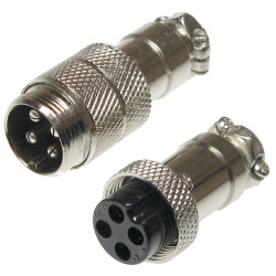 Złącze przem. na kabel 4pin kpl. (wt+gn) mikrofonowe NC/CB