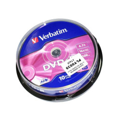 Płyta DVD+R VERBATIM 4,7GB 10szt cake-10szt