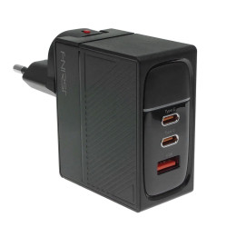 Ładowarka USB, 2xUSB-C, 1xUSB-A, ładowarka sieciowa, szybkie ładowanie 100W GaN FNIRSI