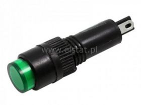 Kontrolka 8mm 12V DC zielona