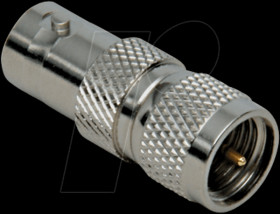 0407011 Mini-UHF plug to BNC jack adapter
