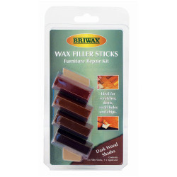 Briwax BWSWSDK Wax Filler Sticks Dark Wood Shades (Pack 4)