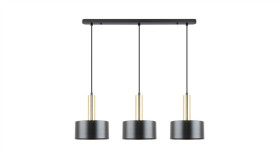 Lampa Wisząca Leo Kolor Czarny Mat/Złoty Metal, 3Xe27 Ip20 A8133-3A Zuma Line