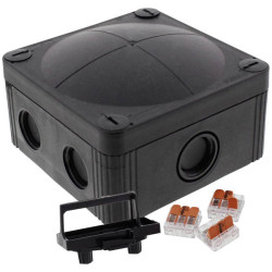 Wiska 10109673 Junction box (L x W x H) 95 x 95 x 40 mm Black IP66/IP67