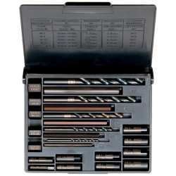 Bahco 1418S Screw Extractor Set 20-Piece Vanadium Bronzed Plastic Box