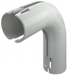 Fitting pipe bend, 90°, (L x H) 83.2 x 23 mm, head Ø 21 mm, PP, light gray, for M20, 2154054