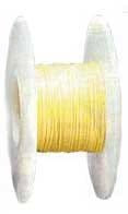 AWG30PTFE-30Y Drut w izolacji teflonowej PTFE, średnica: 0.25 mm żółty, rolka 30.5m (100ft)