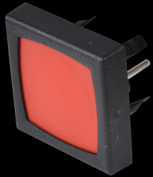1241.1100.7093 Pushbutton, front mounting, 1-pin, square, red