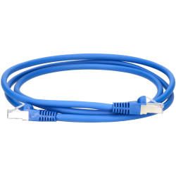 TruConnect TRUP6A1.5BL 1.5mtr CAT 6A S/FTP LSZH Full Copper Patch Lead - Blue