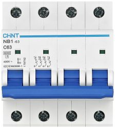 Chint 179752 NB1-63 4P C63 6kA DB Wyłącznik automatyczny 4 styki 63 A 240 V, 415 V