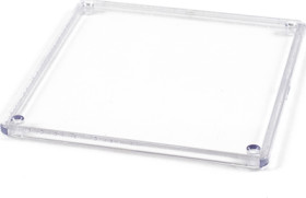 Cover, PC, (L x W x H) 120 x 120 x 6 mm, natural, for series 1591U, 1591UC