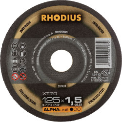Rhodius 207439 Cutting disc straight 125 mm Stainless Steel