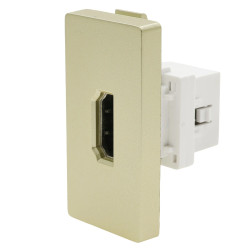 Moduł 1/2 - gniazdo HDMI - złoty - kompatybilny z ramkami Tawoia Glass