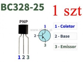 Tranzystor BC 328-25; PNP; 25V; 800mA; 500mW