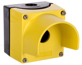 Obudowa kasety 1-otworowa 22mm czarno-żółta z kołnierzem M20 IP69k Sirius ACT 3SU1801-0AA00-0AC2