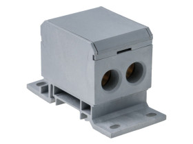 Blok rozdzielczy 1-biegunowy 160A 2x6-70 mm2 / 2x2,5-50 mm2 / 1x2,5-25 mm2 TH35 szary E.4093/SZ PAWBOL
