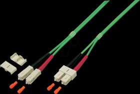 O0318.15OM5 Duplex Jumper SC-SC 50/125µ, OM5, lime green, 15m