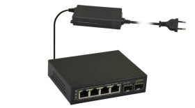 Gigabitowy switch PoE 6-portowy SFG64 do 4 kamer IP