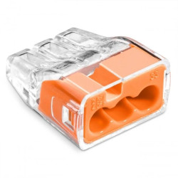 Szybkozłączka SCP3 IDEALNA wtykowa do drutów i wielodrutów 3-torowa 4mm² 32A 450V 88000008S /100szt./