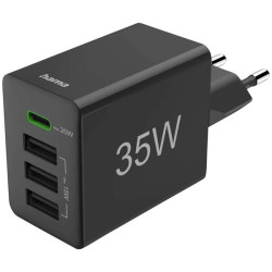 Hama 201990 USB charger 1x USB-C PD 3x USB-A 35W Mini Black