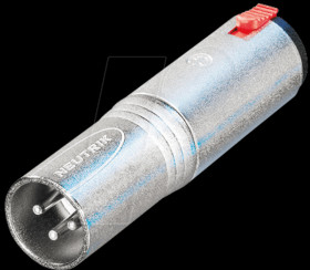NA3MJ Neutrik XLR plug adapter, 6.35 mm jack socket stereo