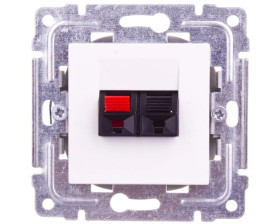 DANTE Gniazdo głośnikowe pojedyncze białe 450472