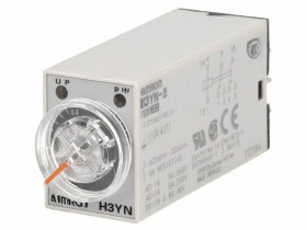 H3YN-2-24DC Przekaźnik czasowy 0,1s÷10min DPDT 250VAC/5A 24VDC