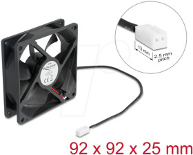 67291 Axial Fan 5 V DC, 92 x 92 x 25 mm black
