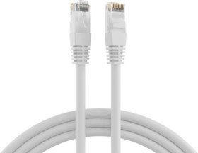 Patch cable, RJ45 plug, straight to RJ45 plug, straight, Cat 6A, U/UTP, PVC, 0.25 m, white, K8100WS.0,25