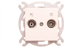 Karre Gniazdo Rtv Końcowe, Kolor Krem / 90963721