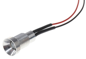 Lampka kontrolna do montażu panelowego, niebieska 8mm Wyprowadzenia Oxley