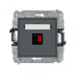 MINI Gniazdo głośnikowe pojedyncze grafitowy mat 28MGG-1-00