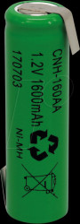 CNH-160AA-1Z Industrial cell, NiMh, AA (Mignon), 1.2V, 1600mAh, Z-soldering t