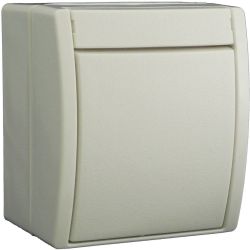 Busch-Jaeger 2601/6 W-54 Osprzęt elektroinstalacyjny do pomieszczeń wilgotnych Przełącznik schodowy Ocean, natynkowy bia