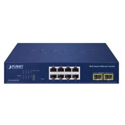 Switch GS-2210-8T2S PLANET 8-portowy przełącznik 10/100/1000T + 2-portowy 1000-SFP Web Smart Ethernet