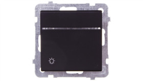 Sonata Przycisk /Światło/ Z Podświetleniem Czarny Metalik Łp-5Rs/M/33