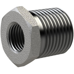 Reducer piece, L 35 mm, 25 bar, malleable cast iron, hot-dip galvanized, for pipe systems, 113080