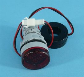 WOLT./AMPER.100A RED LED 28mm 60-500V