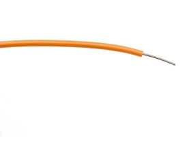 Przewód jednożyłowy linkowy, 0,6 mm², 1/0,6 mm, 19 AWG, PVC, 1 kV AC, Pomarańczowy, dł. 100m, RS PRO