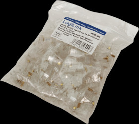 MP0002 CAT5e modular connector, unshielded, 100 pcs.