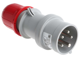 Adapter do przedłużacza sieciowego 16A Wtyczka 415 V 3P + N + E Męski Scame Czerwony Montaż na kablu IP44
