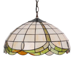 Lampa wisząca witrażowa PAPI, klosz połączenie metalu i kolorowego szkła K-P162166 Kaja Lighting